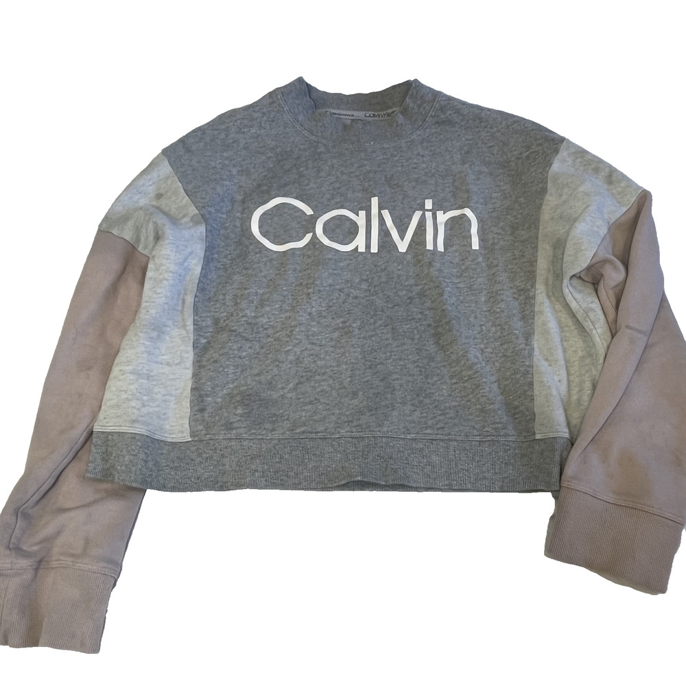Calvin Klein Performance Cropped Sweatshirt Women XXL Gray